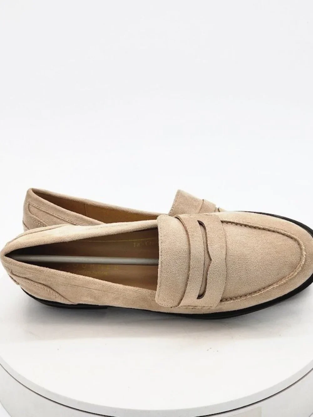 Journee Collection Brooks Taupe Penny Loafers Women’s Size 8.5 Wide WD